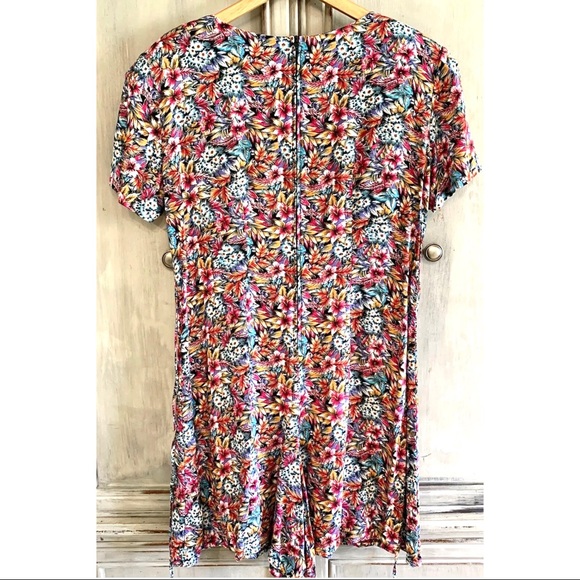 Alix Taylor Vtg. 80’s Floral Romper Scooter Dress Petite Sz 6 8 - Picture 3 of 8
